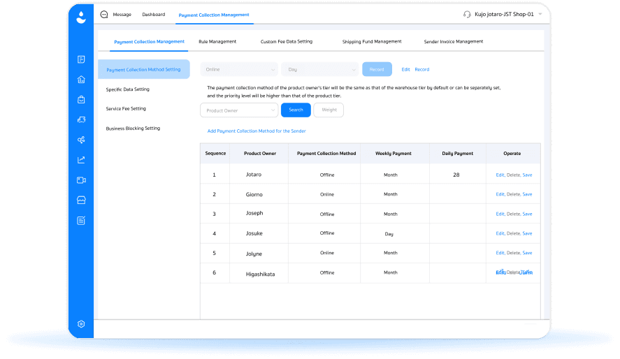 Command set Basic payment collection procedure